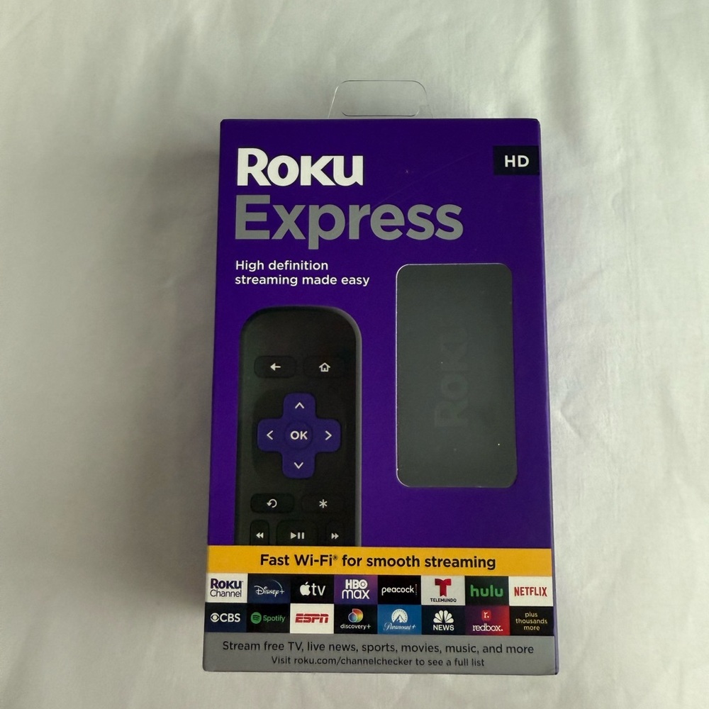 Roku Express HD Streaming Device - Purple and Black
